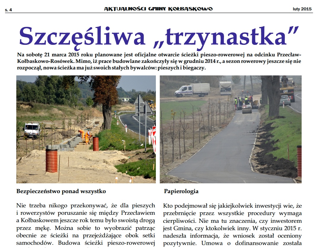 Teleexpress zajrzał do gminy Kołbaskowo, czyli jak powstawała ścieżka wzdłuż „trzynastki”