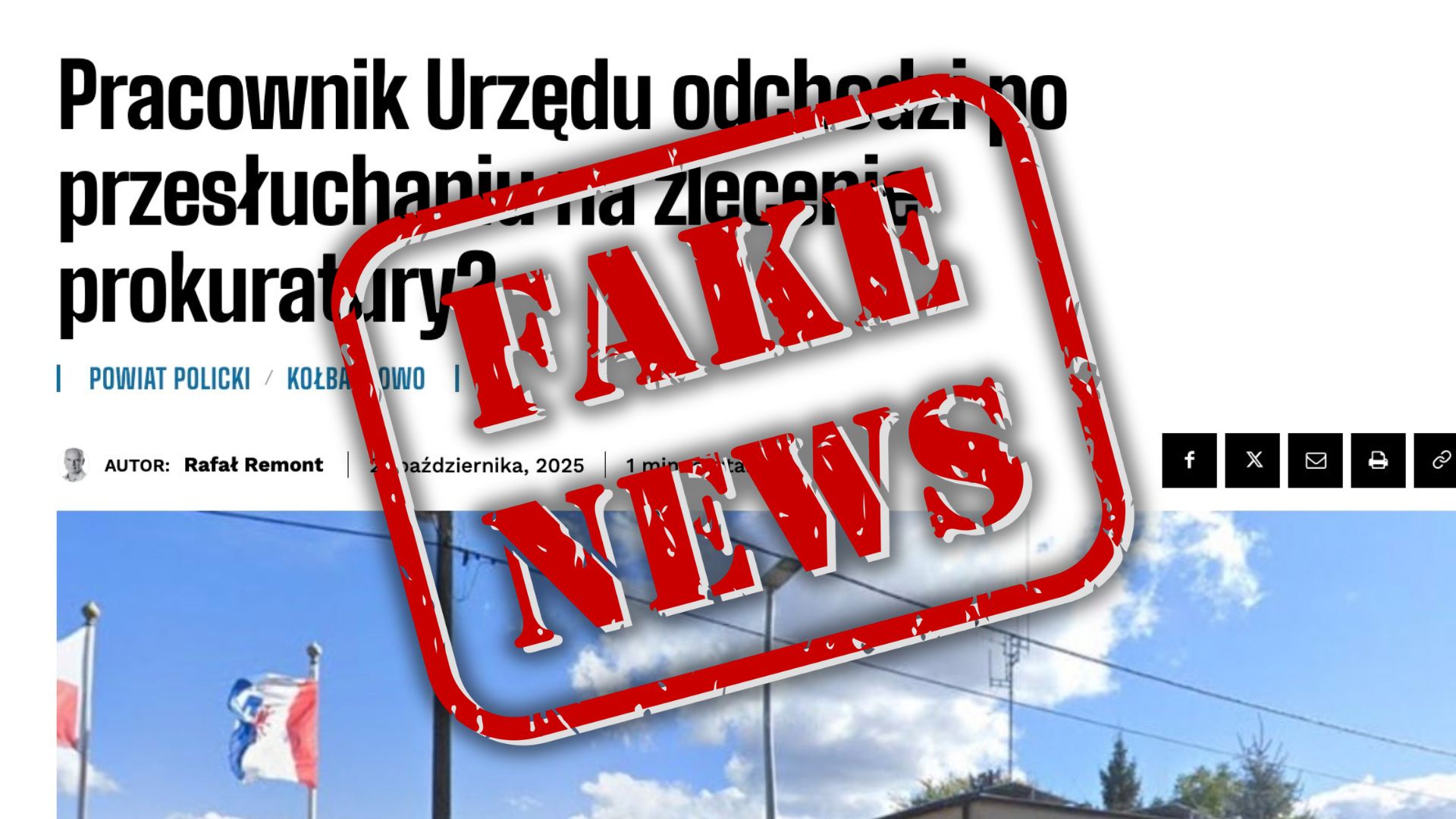 Fake news o odejściu urzędnika z Kołbaskowa. Tomasz Diedtrich nadal pracuje w urzędzie