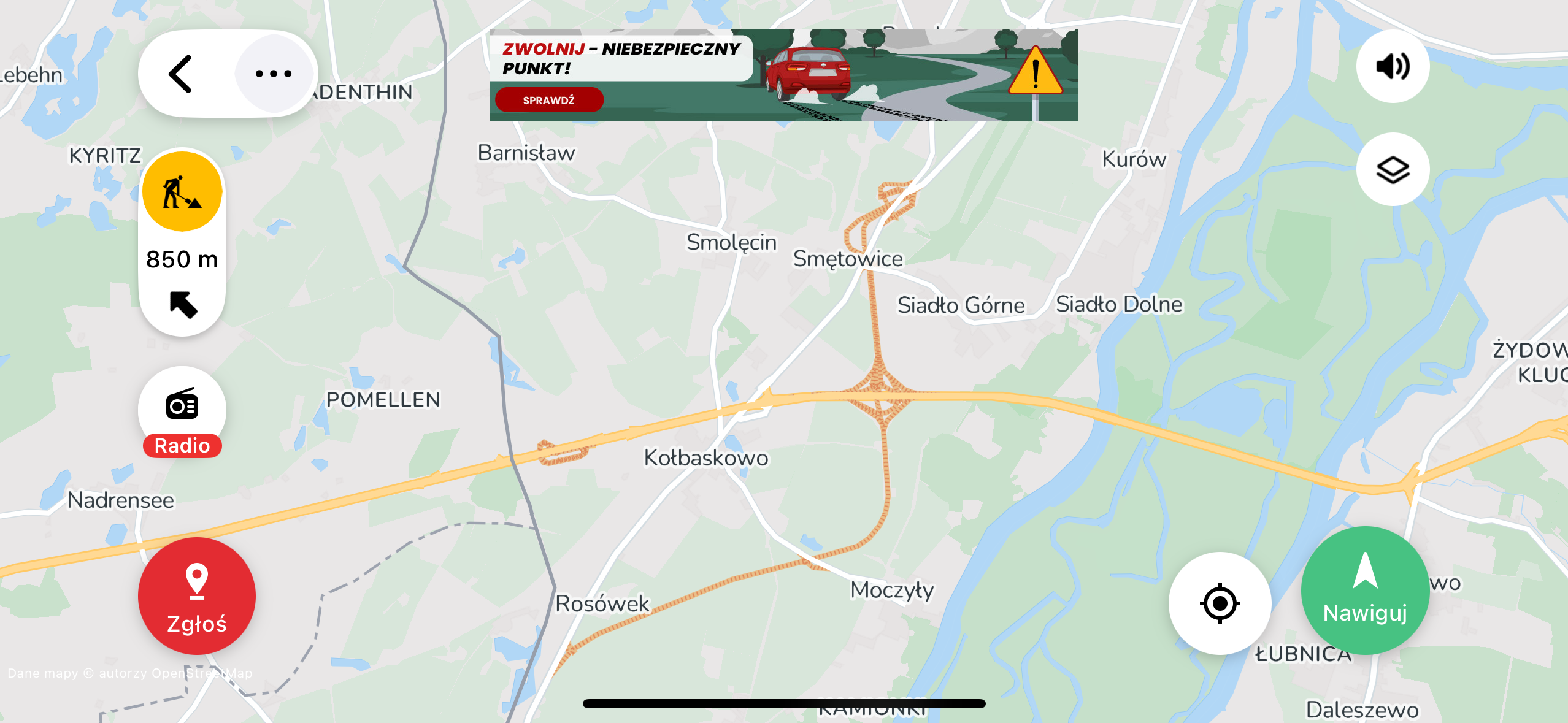 Budimex rozpoczął budowę II etapu obwodnicy Przecławia i Warzymic. Aplikacja Yanosik już naniosła nową trasę na mapę