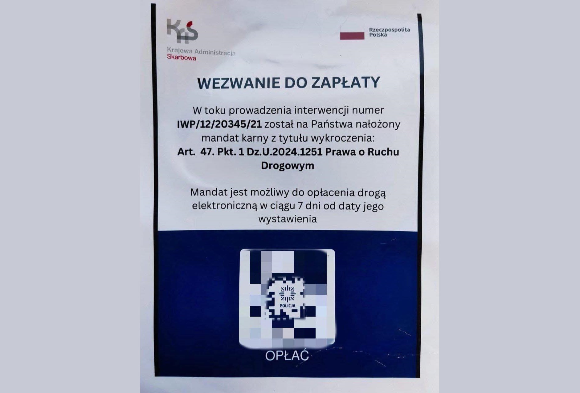 Kierowcy, uważajcie na fałszywe wezwania do zapłaty! KAS ostrzega przed próbą oszustwa